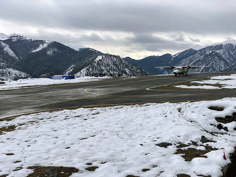 Aircraft at Talcha Airport, the starting point for the hike to Rara Lake after flying from Nepalgunj