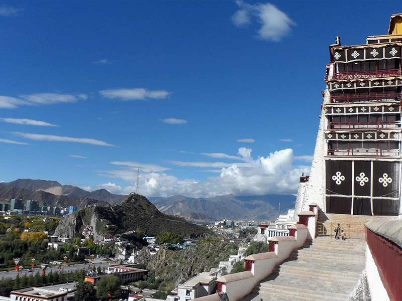 Inside of Potala Palace as well as view from the top of it.
